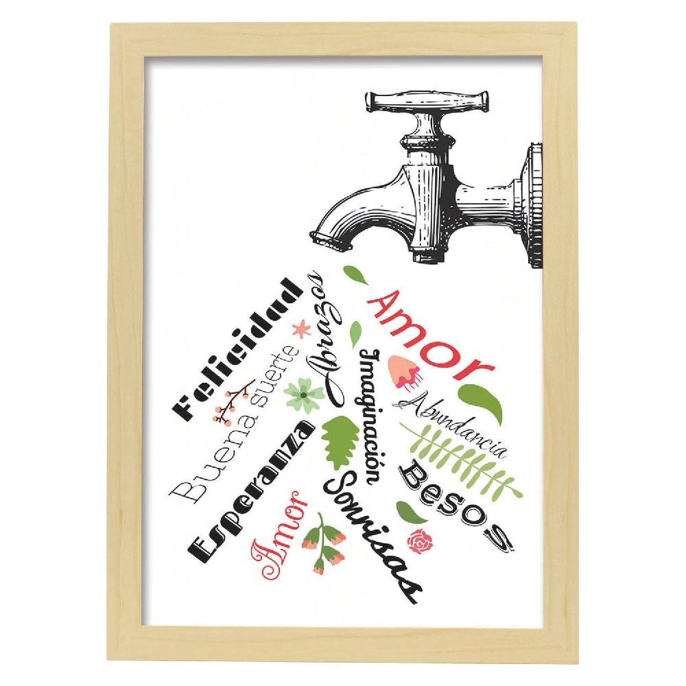 Nacnic Lámina Con Mensaje Feliz: Abrete A Tus Sentimientos