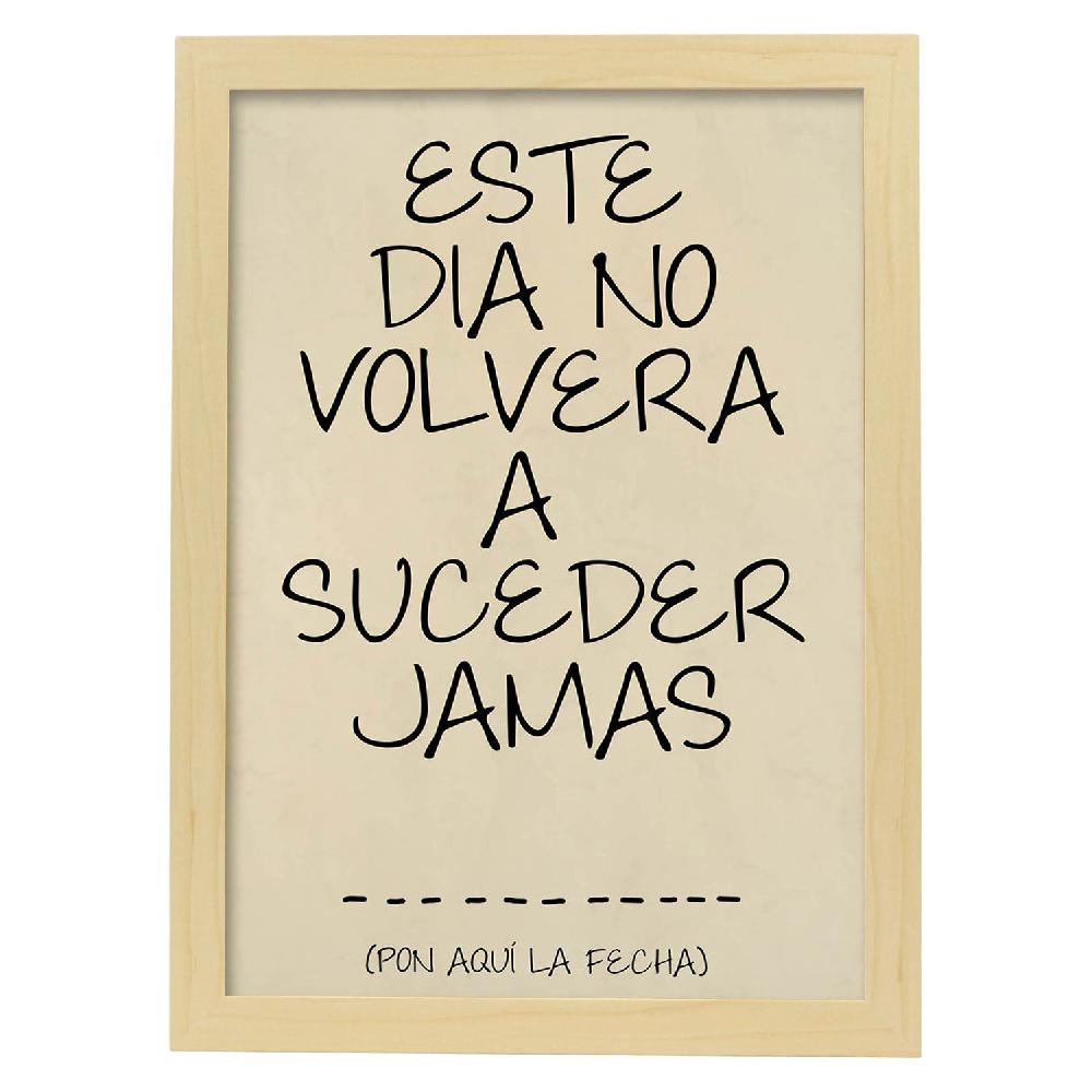 Nacnic Lámina Con Mensaje Feliz Este Día No Volverá A Suceder