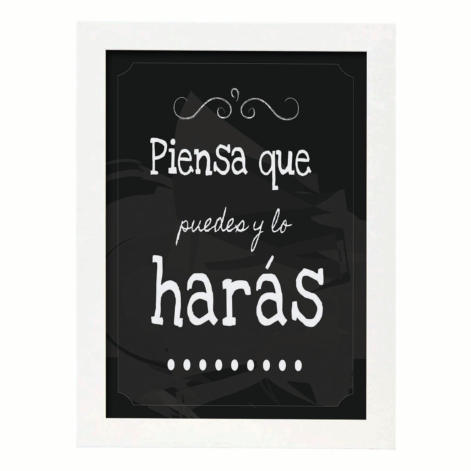 Nacnic Lámina Con Mensaje Feliz Piensa Que Puedes Y Lo Harás