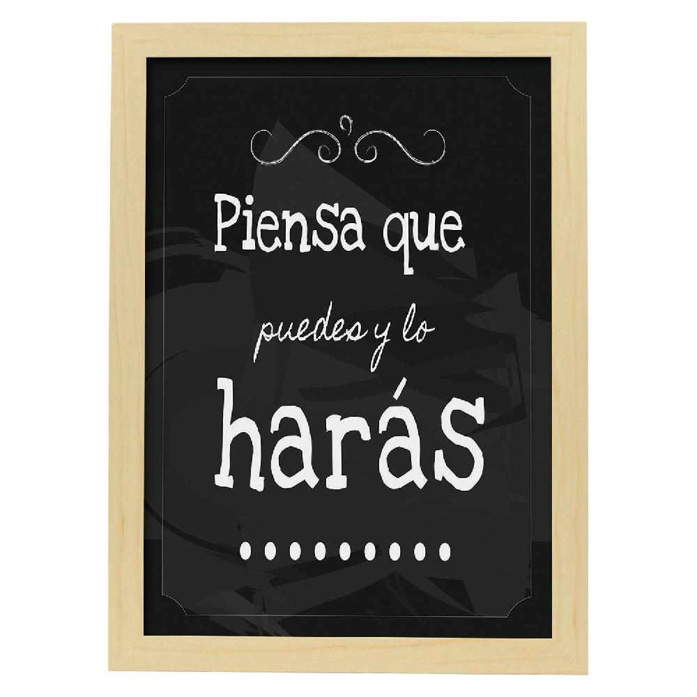 Nacnic Lámina Con Mensaje Feliz Piensa Que Puedes Y Lo Harás