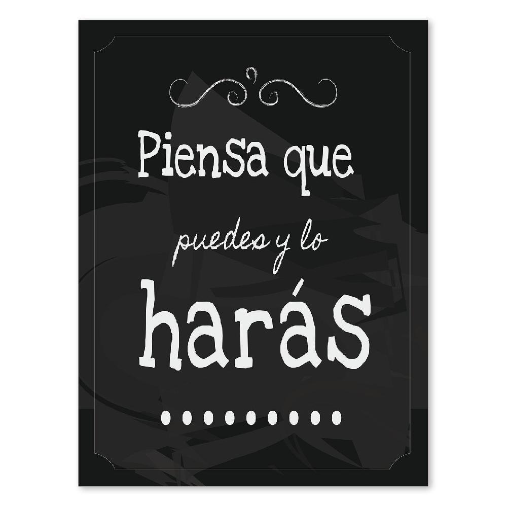 nacnic Lámina con mensaje feliz Piensa que puedes y lo harás
