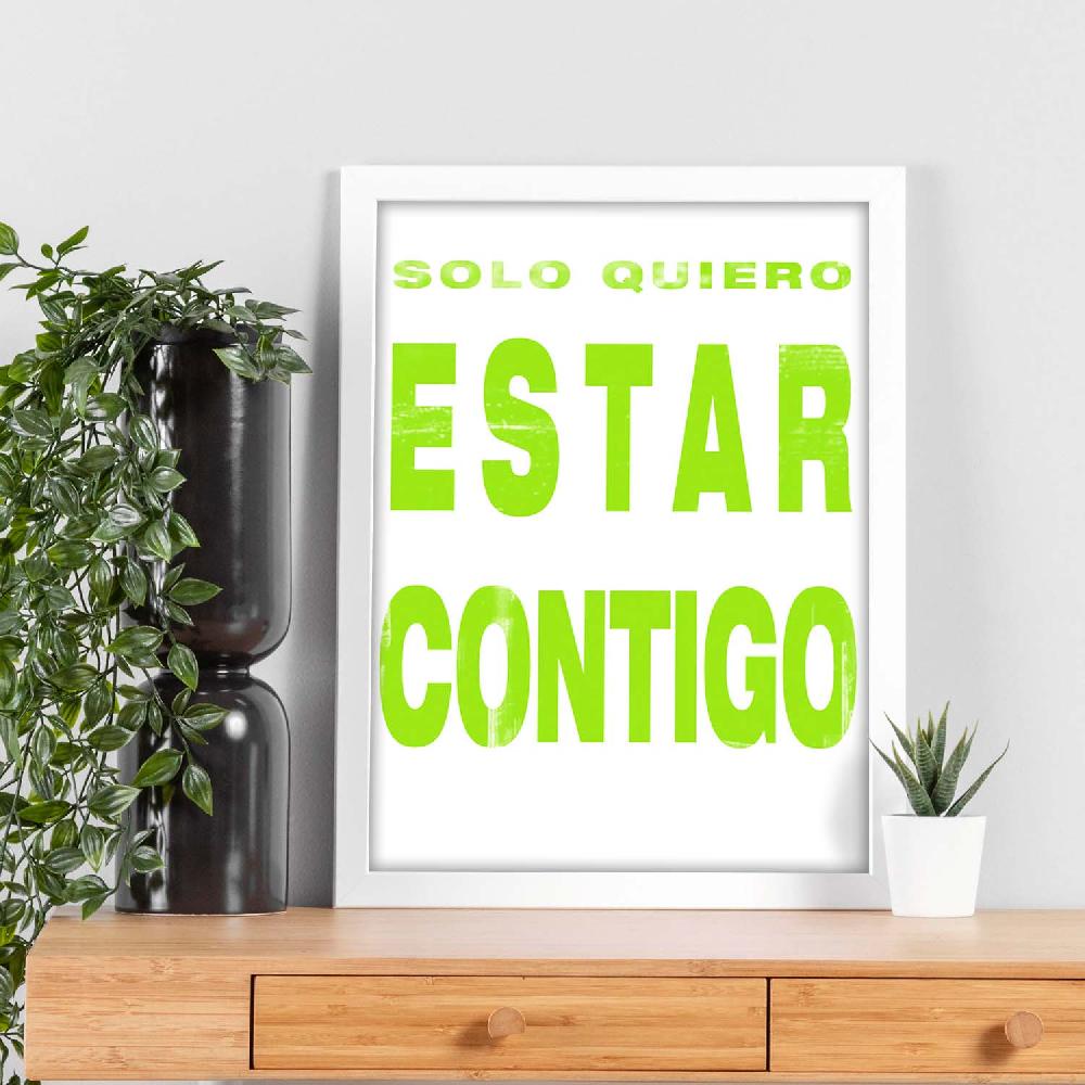 Nacnic Lámina Con Mensaje Feliz: Sólo Quiero Estar Contigo