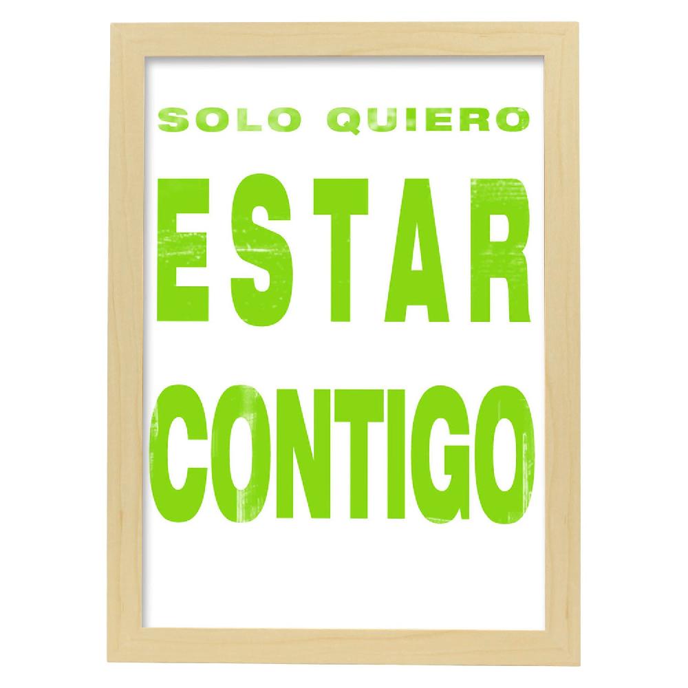 Nacnic Lámina Con Mensaje Feliz: Sólo Quiero Estar Contigo