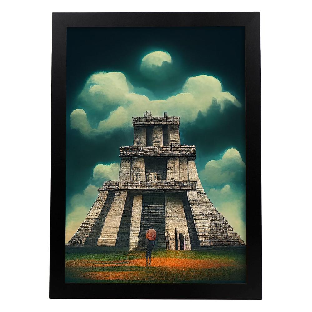 nacnic Lámina Creativa de Chichen Itza al Estilo T. Burton de Nacnic