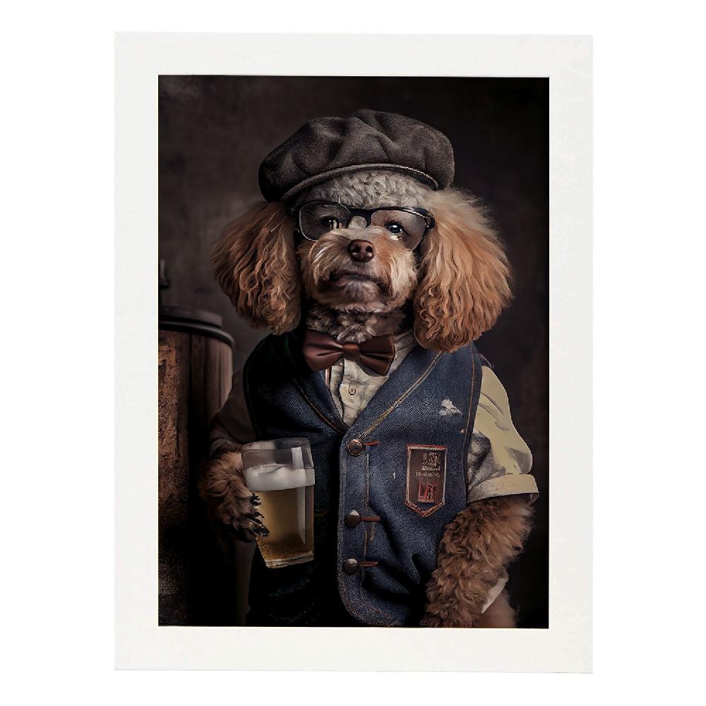 Nacnic Lámina Creativa De Poodle En Fotografía A Color De Nacnic