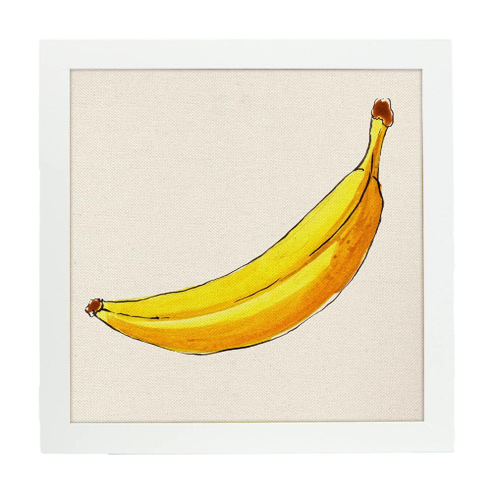 Nacnic Lámina Cuadrada De Banana Solitaria Ilustrada