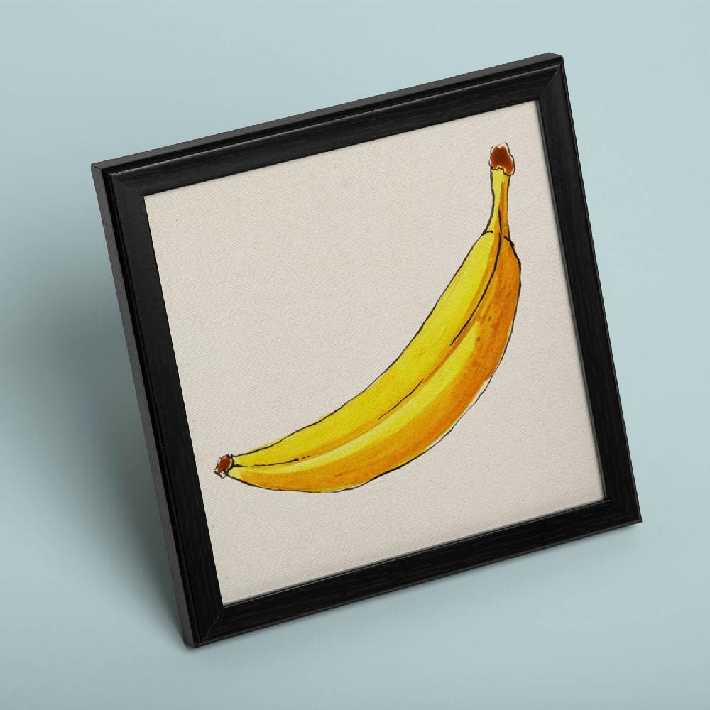 nacnic Lámina Cuadrada de Banana Solitaria Ilustrada