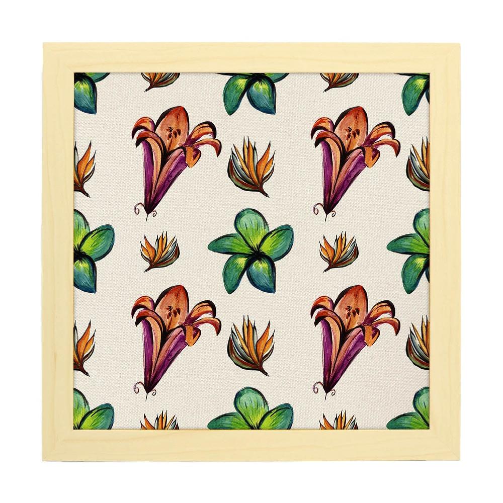 Nacnic Lámina Cuadrada De Flores Frescas Ilustradas