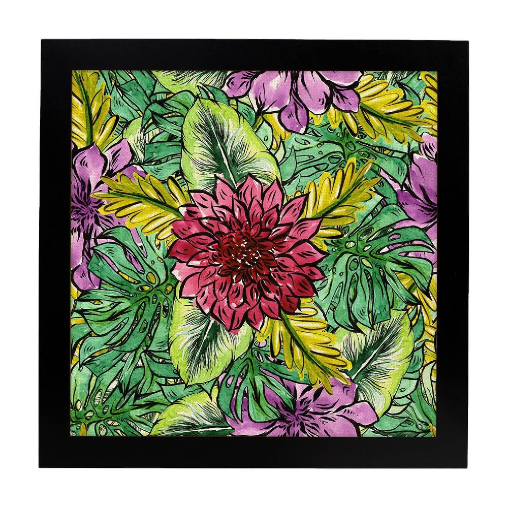 Nacnic Lámina Cuadrada De Flores Y Naturaleza Ilustrada
