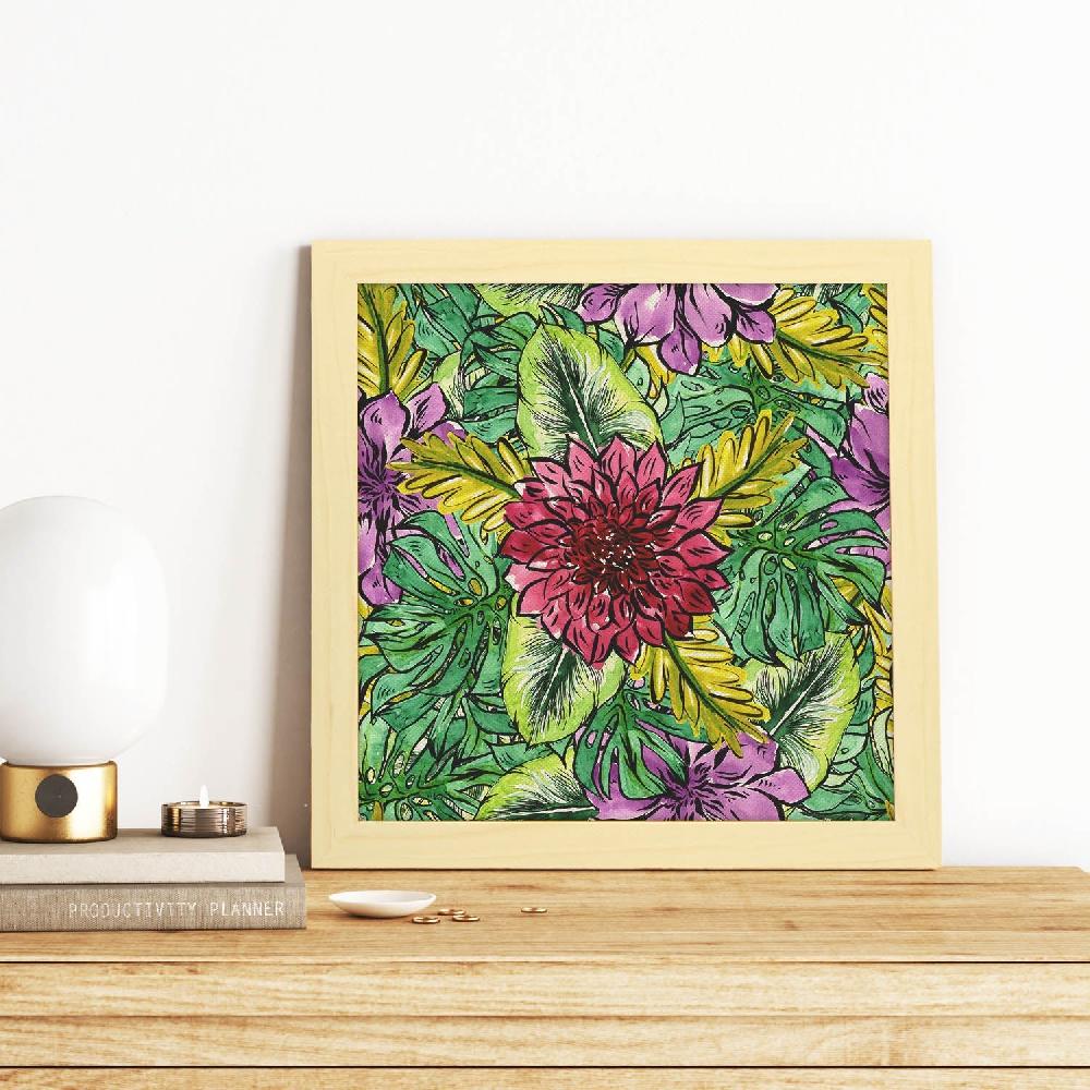 nacnic Lámina cuadrada de flores y naturaleza ilustrada