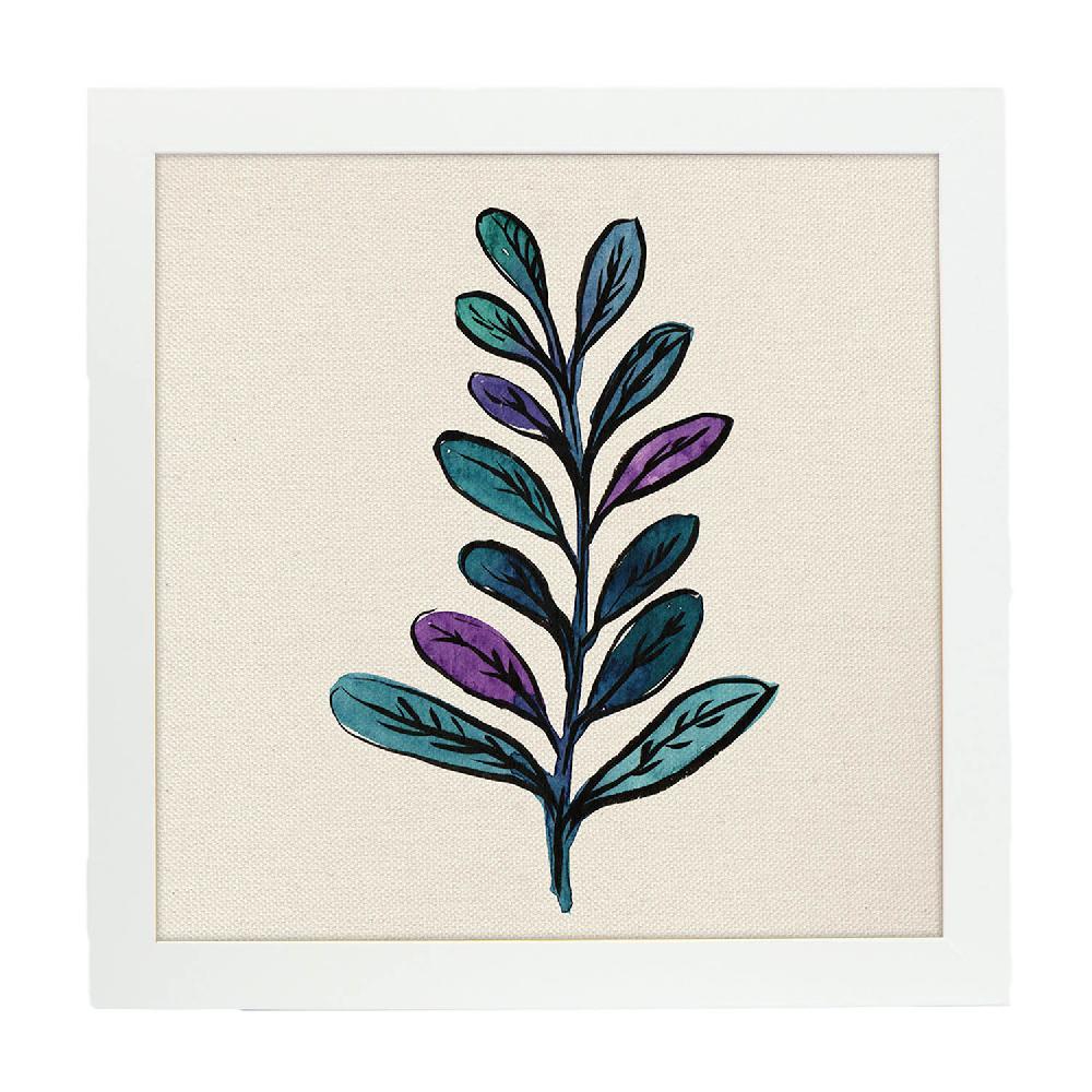 Nacnic Lámina Cuadrada De Flores Y Naturaleza Ramita Bicolor