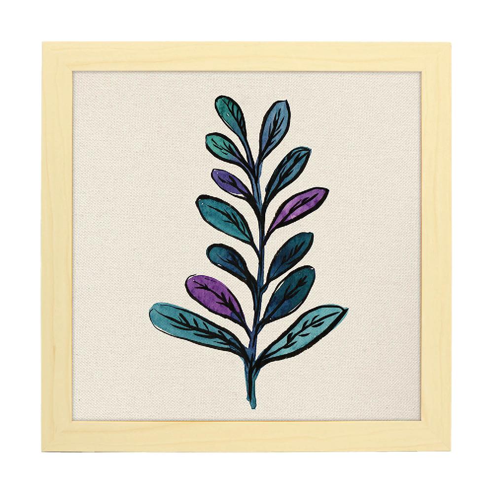 Nacnic Lámina Cuadrada De Flores Y Naturaleza Ramita Bicolor