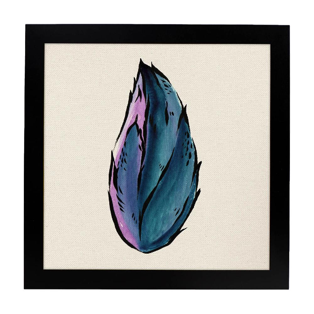 Nacnic Lámina Cuadrada De Flores Y Naturaleza Timidez Azul