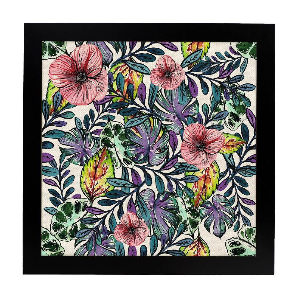 Nacnic Lámina Cuadrada De Flores Y Naturaleza Veraniega Ilustrada