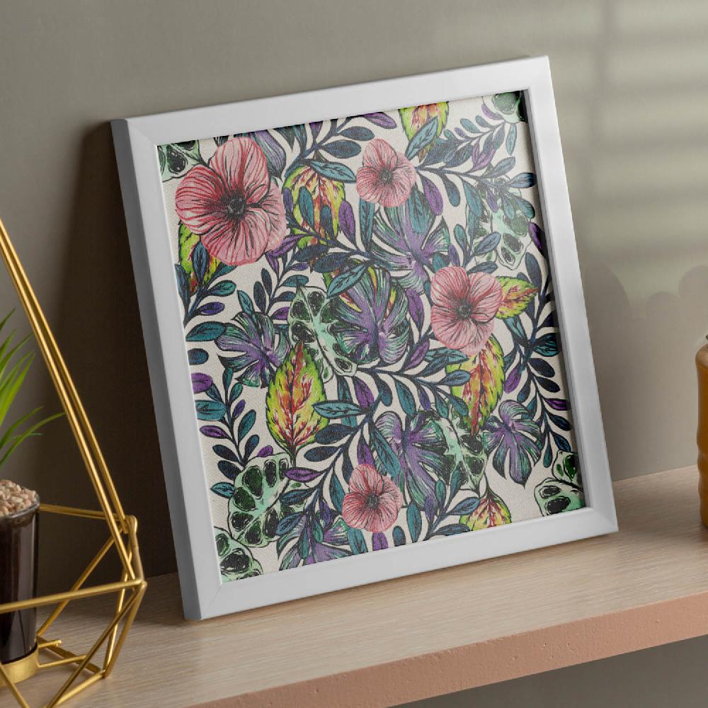 nacnic Lámina cuadrada de flores y naturaleza veraniega ilustrada