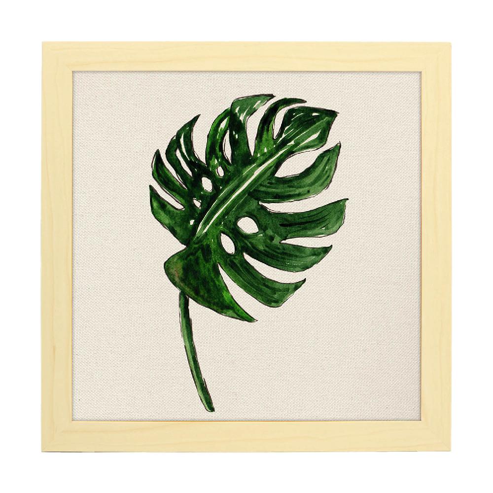 Nacnic Lámina Cuadrada De Hoja Abanico Con Dibujos A Color