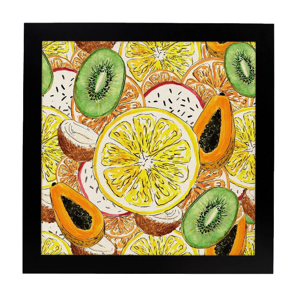 Nacnic Lámina Cuadrada Ensalada De Frutas Ilustrada