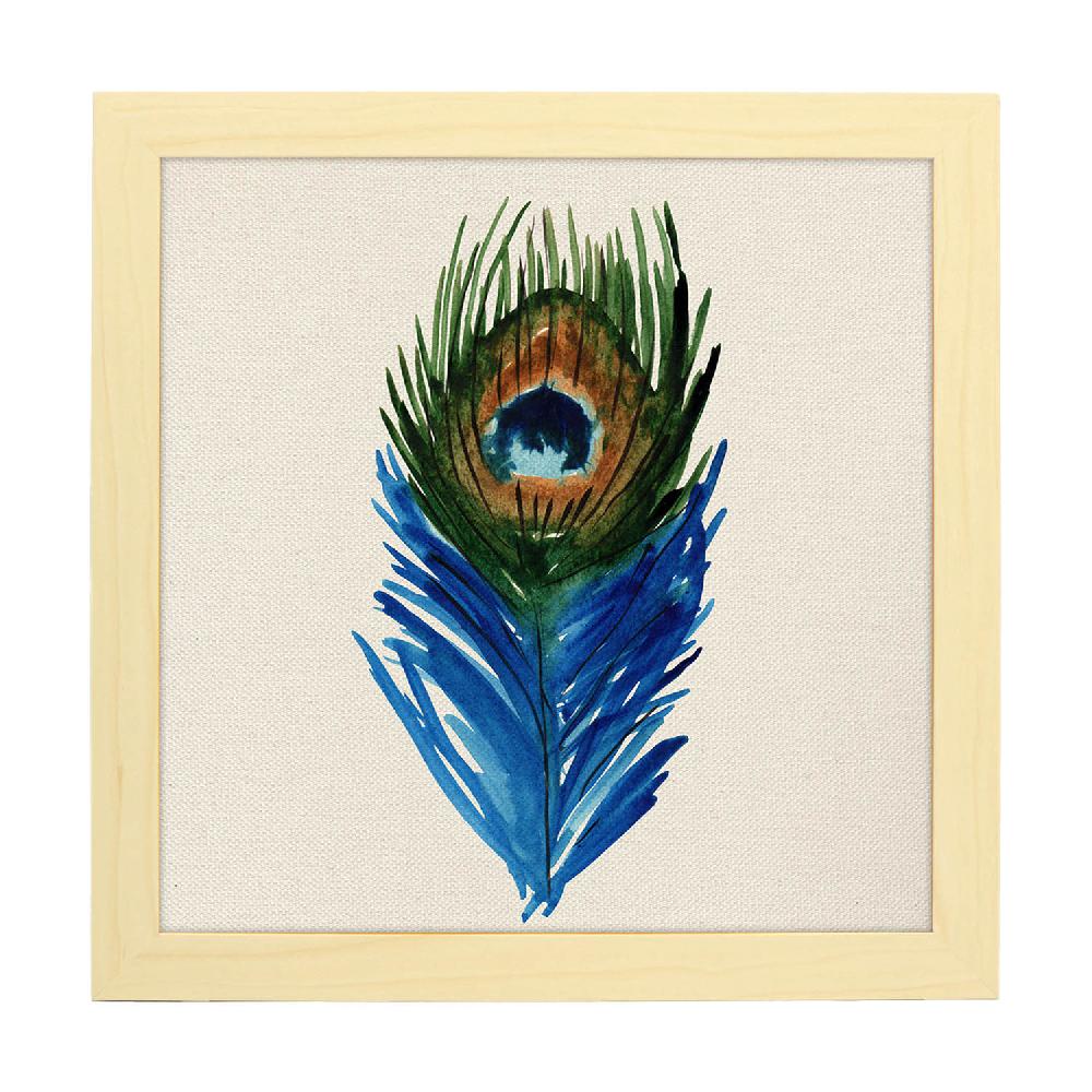 Nacnic Lámina Cuadrada Ojo De Pluma Con Dibujos A Color