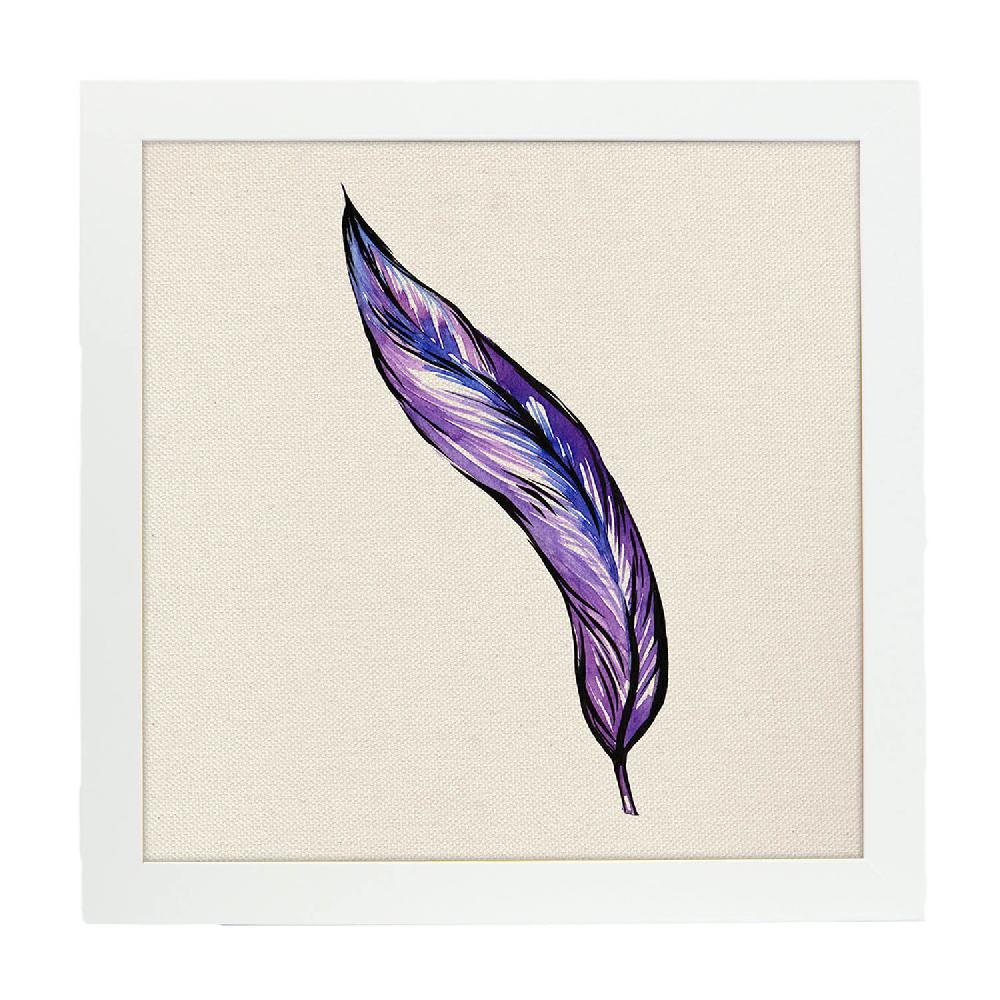 Nacnic Lámina Cuadrada Pluma De Escritor Con Flores Y Naturaleza