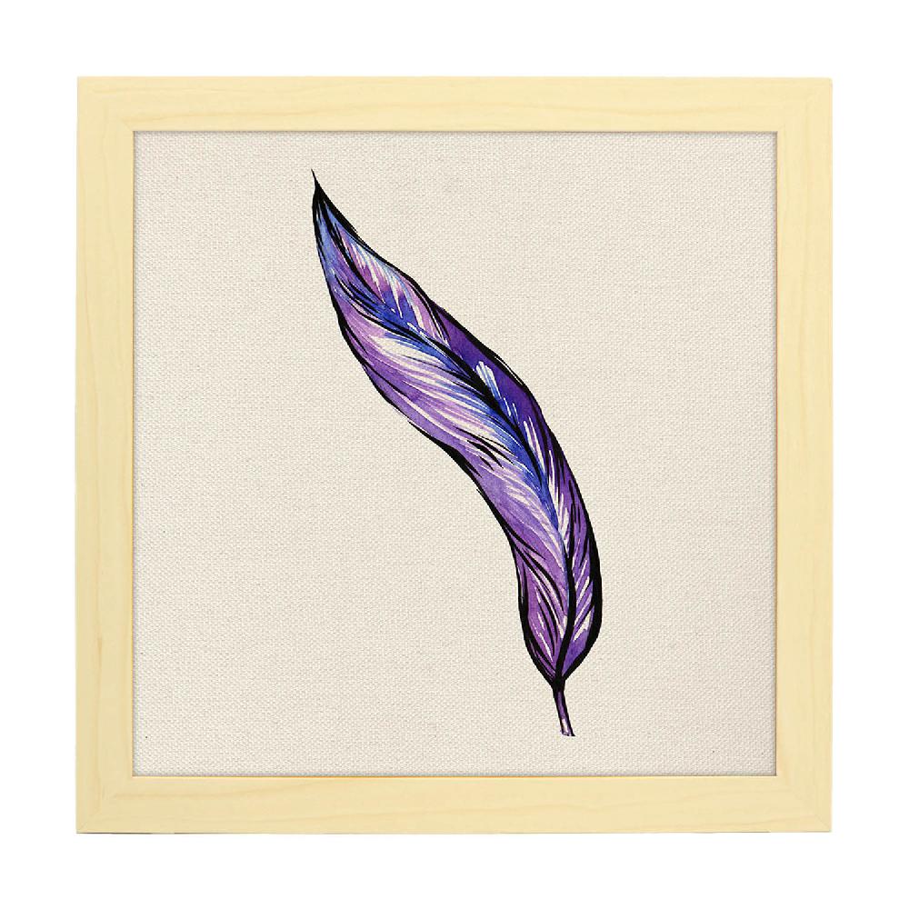 Nacnic Lámina Cuadrada Pluma De Escritor Con Flores Y Naturaleza