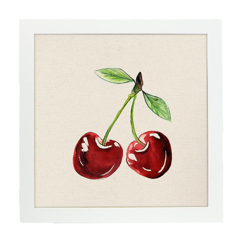 Nacnic Lámina Cuadrada Sabor De Amor Con Ilustraciones De Frutas Y Verduras