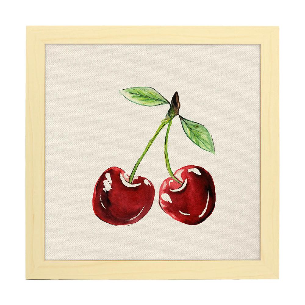 Nacnic Lámina Cuadrada Sabor De Amor Con Ilustraciones De Frutas Y Verduras