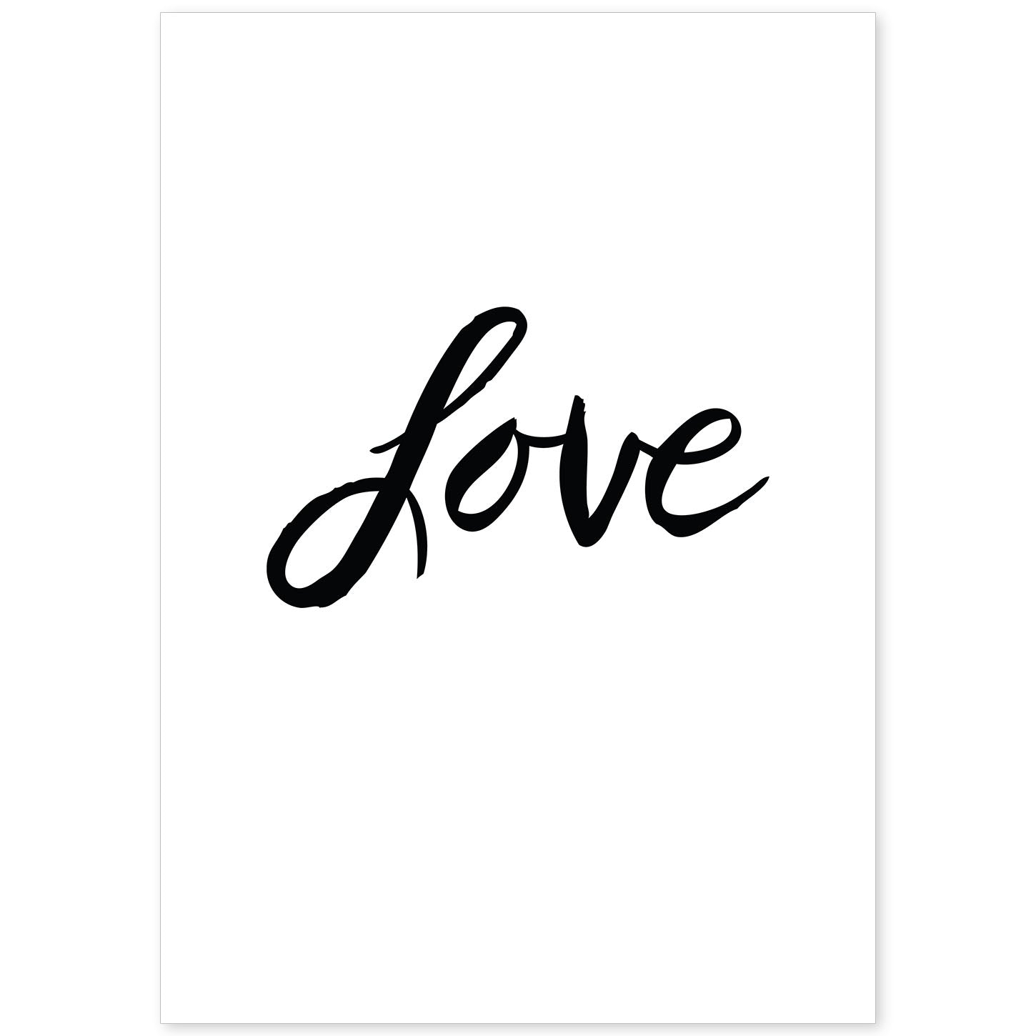 nacnic Lámina de Amor con Mensajes Felices en Blanco y Negro