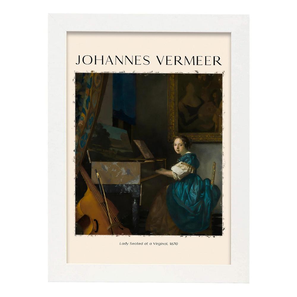 Nacnic Lámina De Arte De Pared De Dama En Un Virginal De Johannes Vermeer