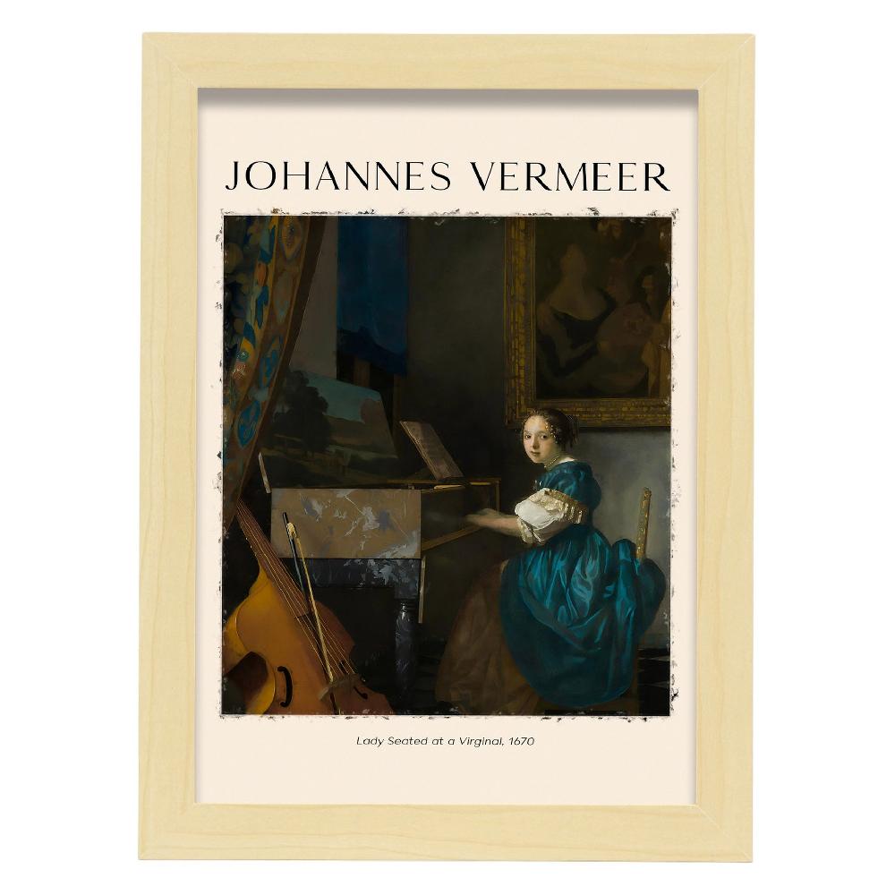 Nacnic Lámina De Arte De Pared De Dama En Un Virginal De Johannes Vermeer