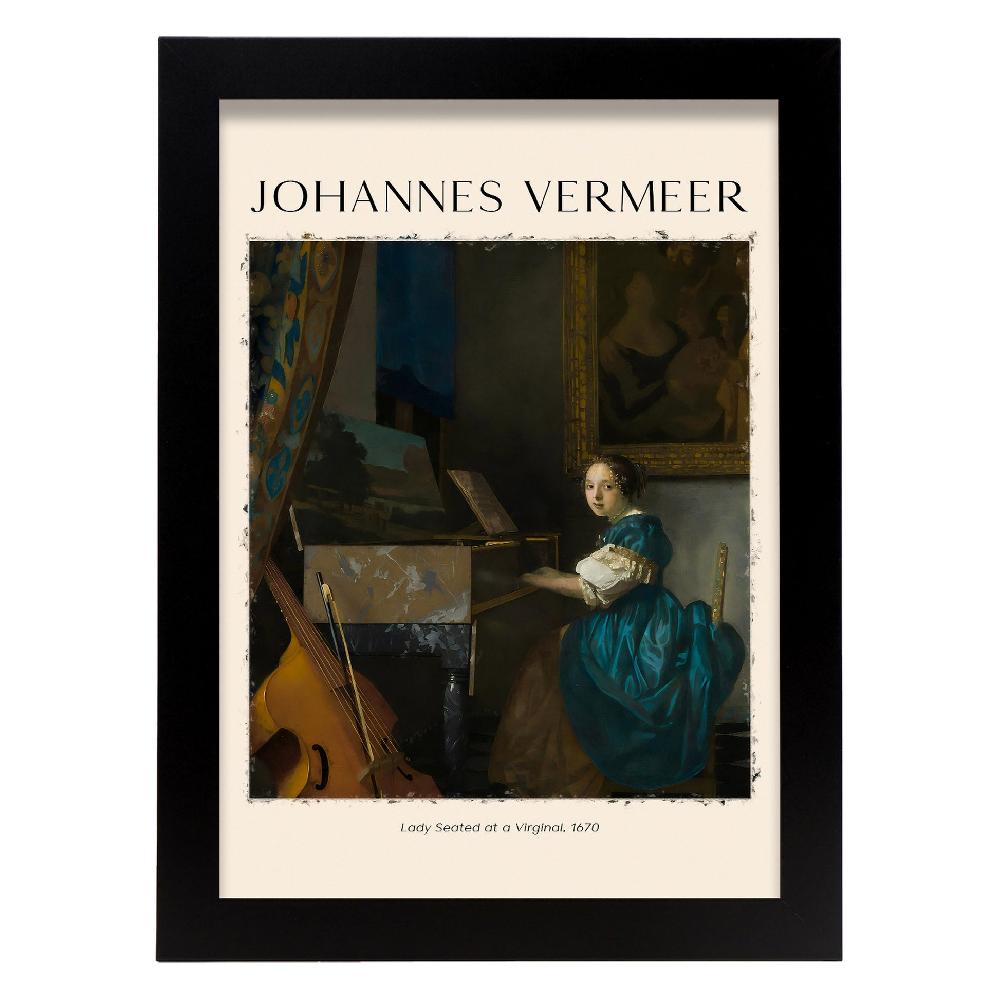 Nacnic Lámina De Arte De Pared De Dama En Un Virginal De Johannes Vermeer
