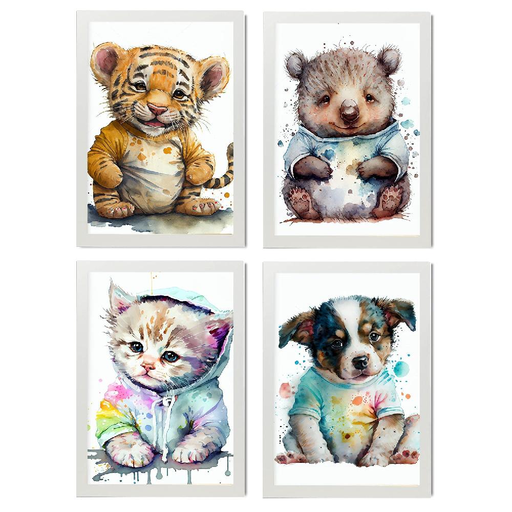 Nacnic Lámina De Arte De Pared Nacnico Gatito Tiger Wombast
