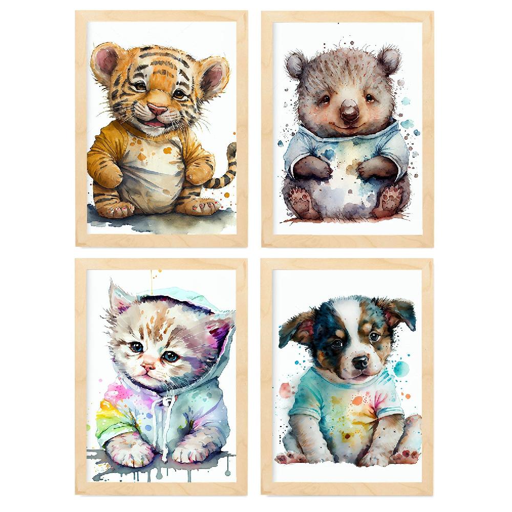 Nacnic Lámina De Arte De Pared Nacnico Gatito Tiger Wombast