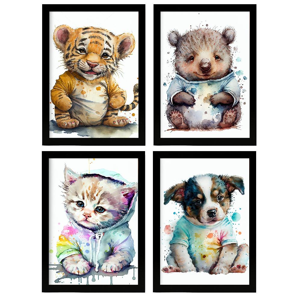 nacnic Lámina de Arte de Pared Nacnico Gatito Tiger Wombast