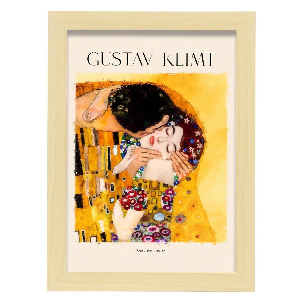 Nacnic Lámina De Arte El Beso Inspirada En Gustav Klimt