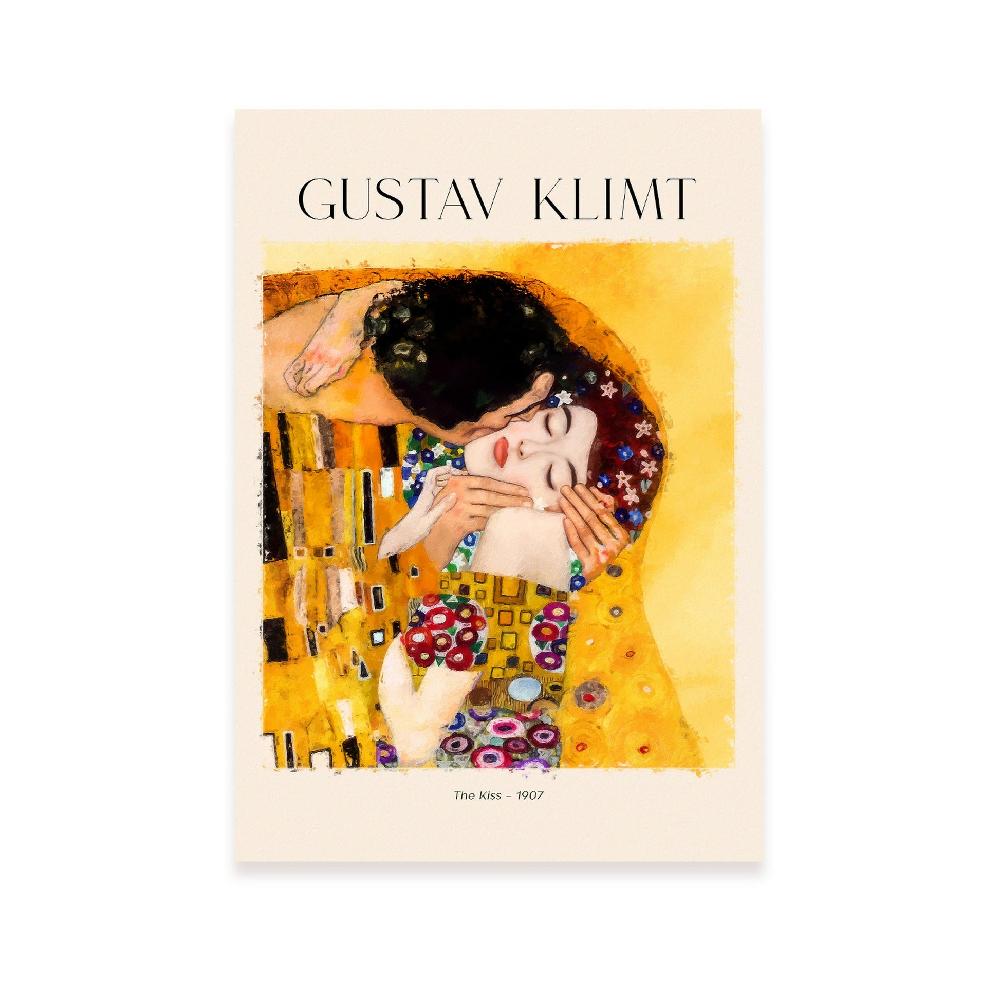 nacnic Lámina de arte El beso inspirada en Gustav Klimt