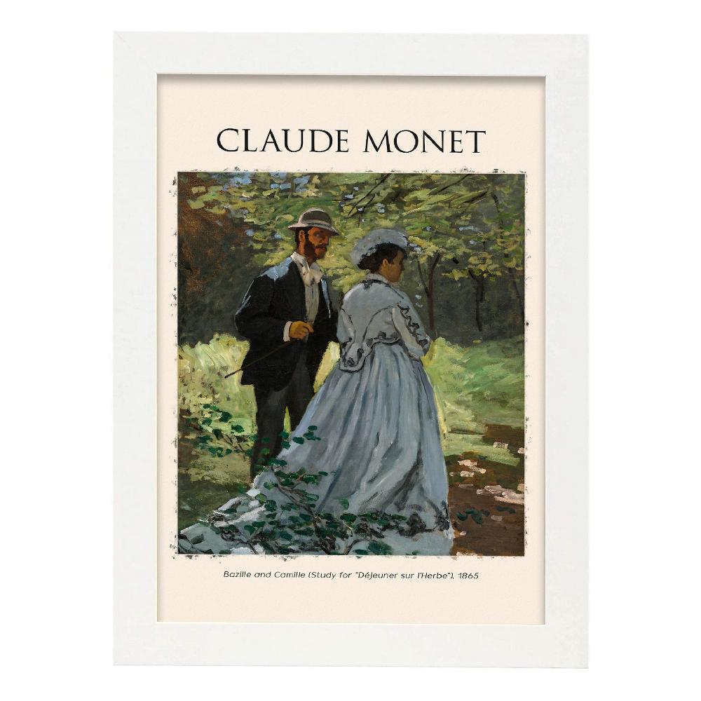 Nacnic Lámina De Arte Estético De Bazille Y Camille Inspirada En Claude Monet
