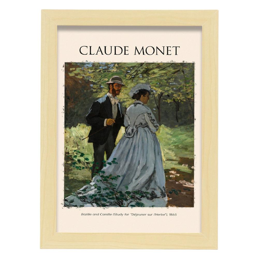 Nacnic Lámina De Arte Estético De Bazille Y Camille Inspirada En Claude Monet