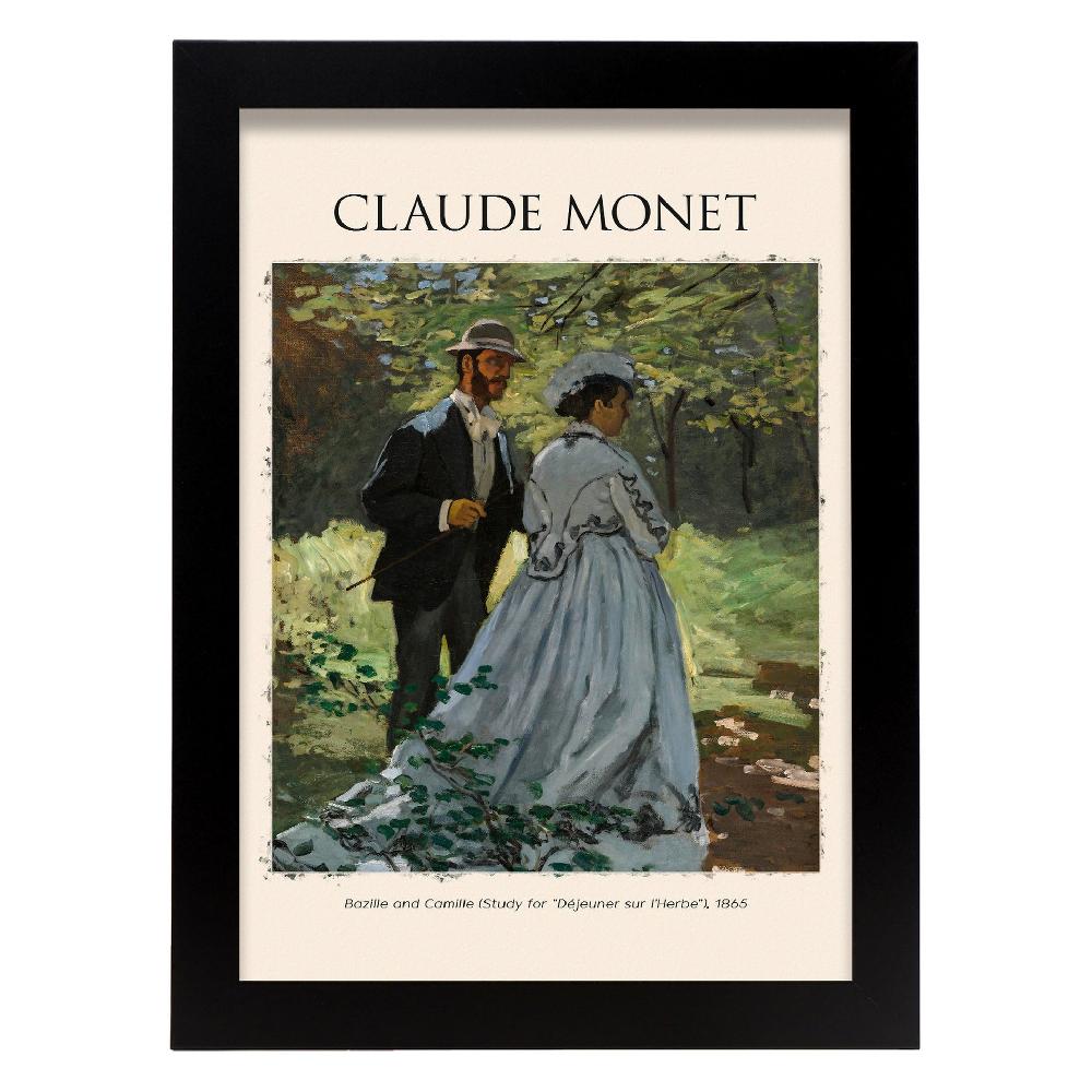 Nacnic Lámina De Arte Estético De Bazille Y Camille Inspirada En Claude Monet