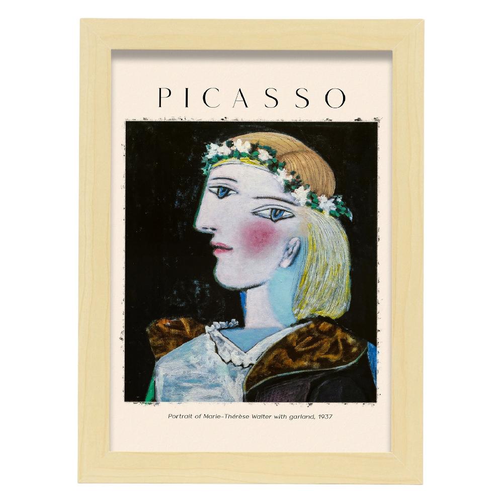Nacnic Lámina De Arte Estético De Marie Therese Walter Garland Inspirada En Picasso
