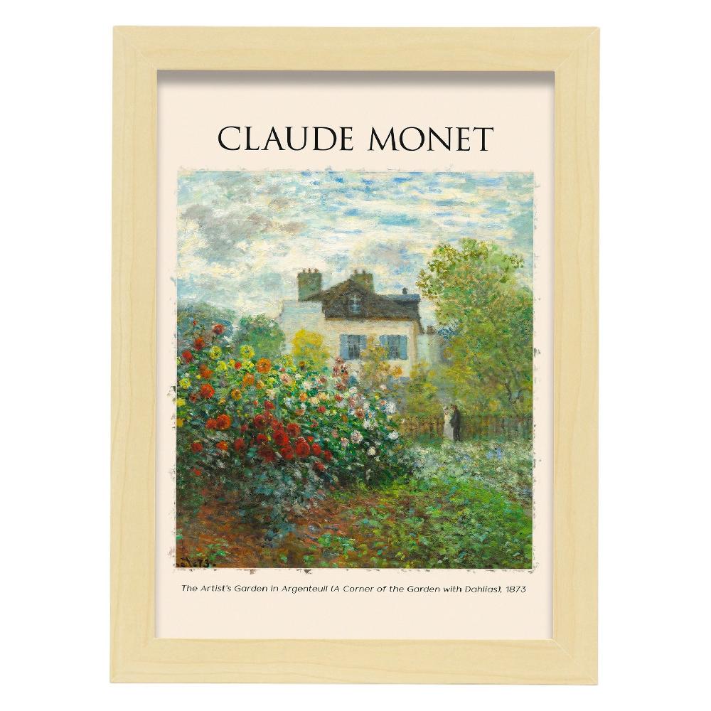 Nacnic Lámina De Artists Garden En Argenteuil Inspirada En Claude Monet