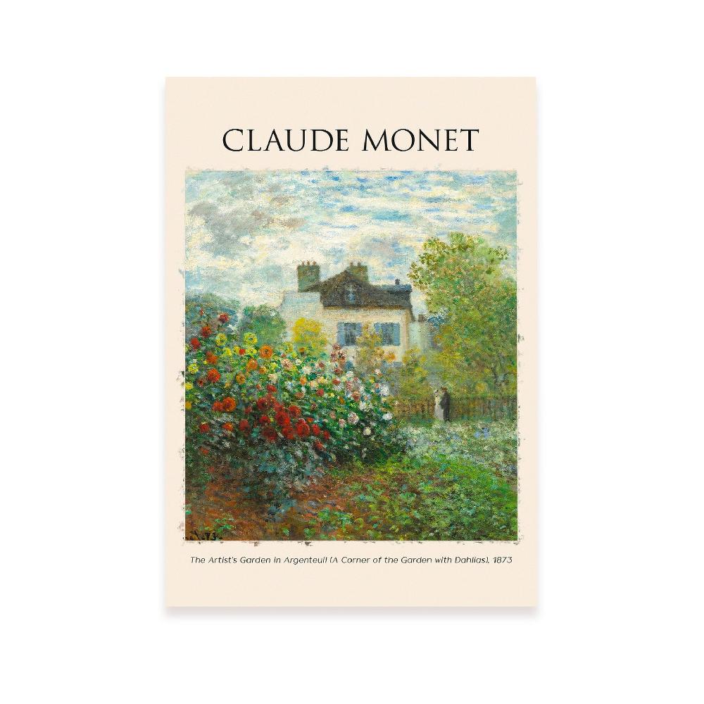 nacnic Lámina de Artists Garden en Argenteuil inspirada en Claude Monet