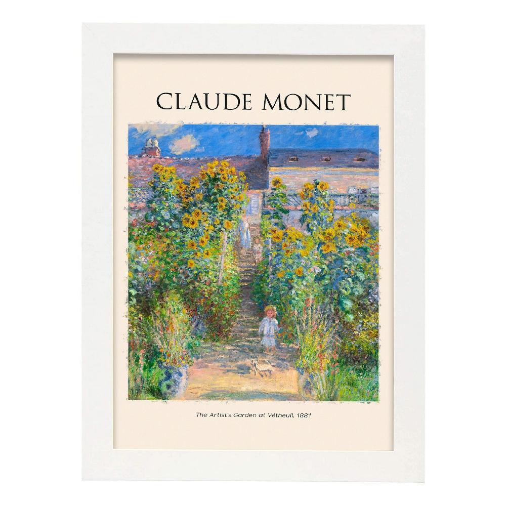 Nacnic Lámina De Artists Garden En Vetheuil De Claude Monet