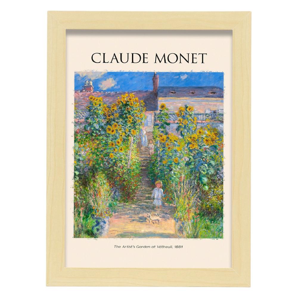 Nacnic Lámina De Artists Garden En Vetheuil De Claude Monet