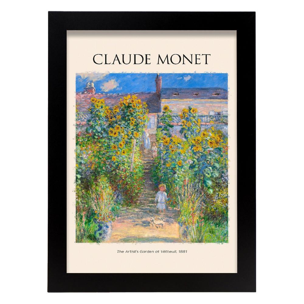 Nacnic Lámina De Artists Garden En Vetheuil De Claude Monet