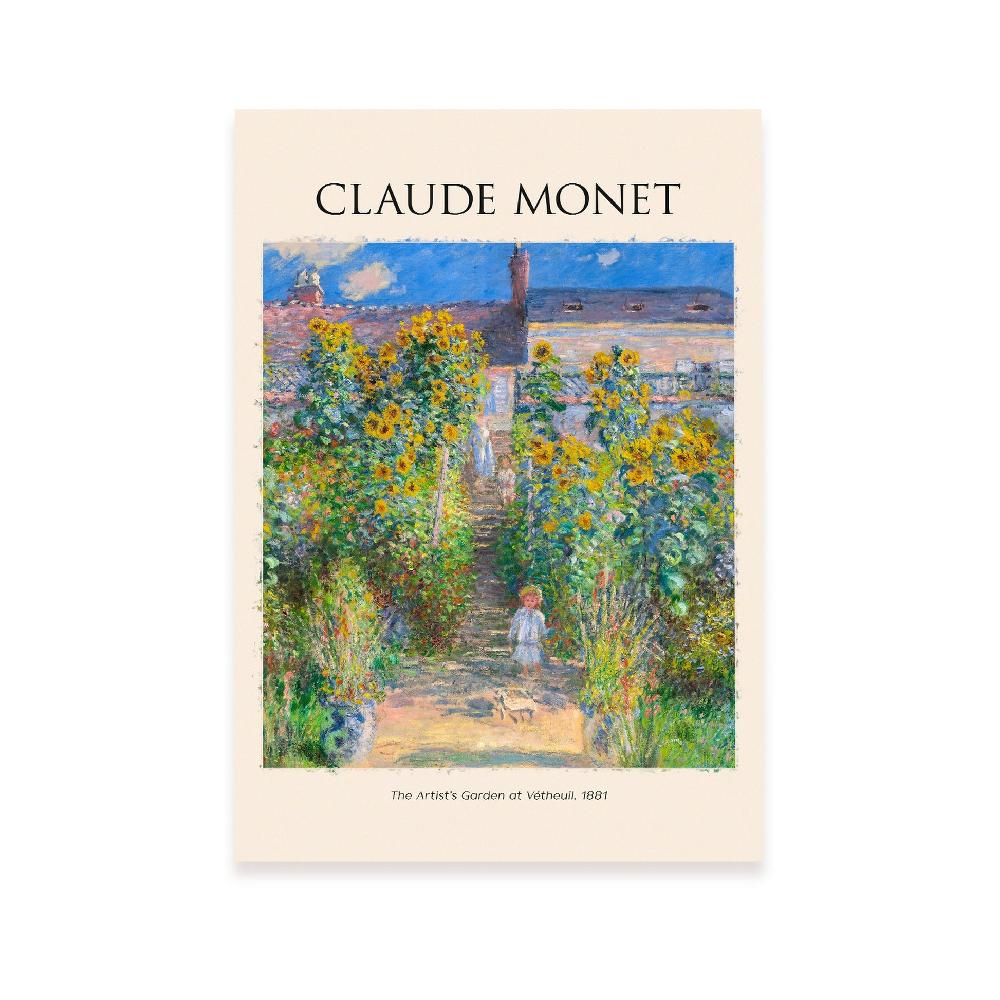 nacnic Lámina de Artists Garden en Vetheuil de Claude Monet