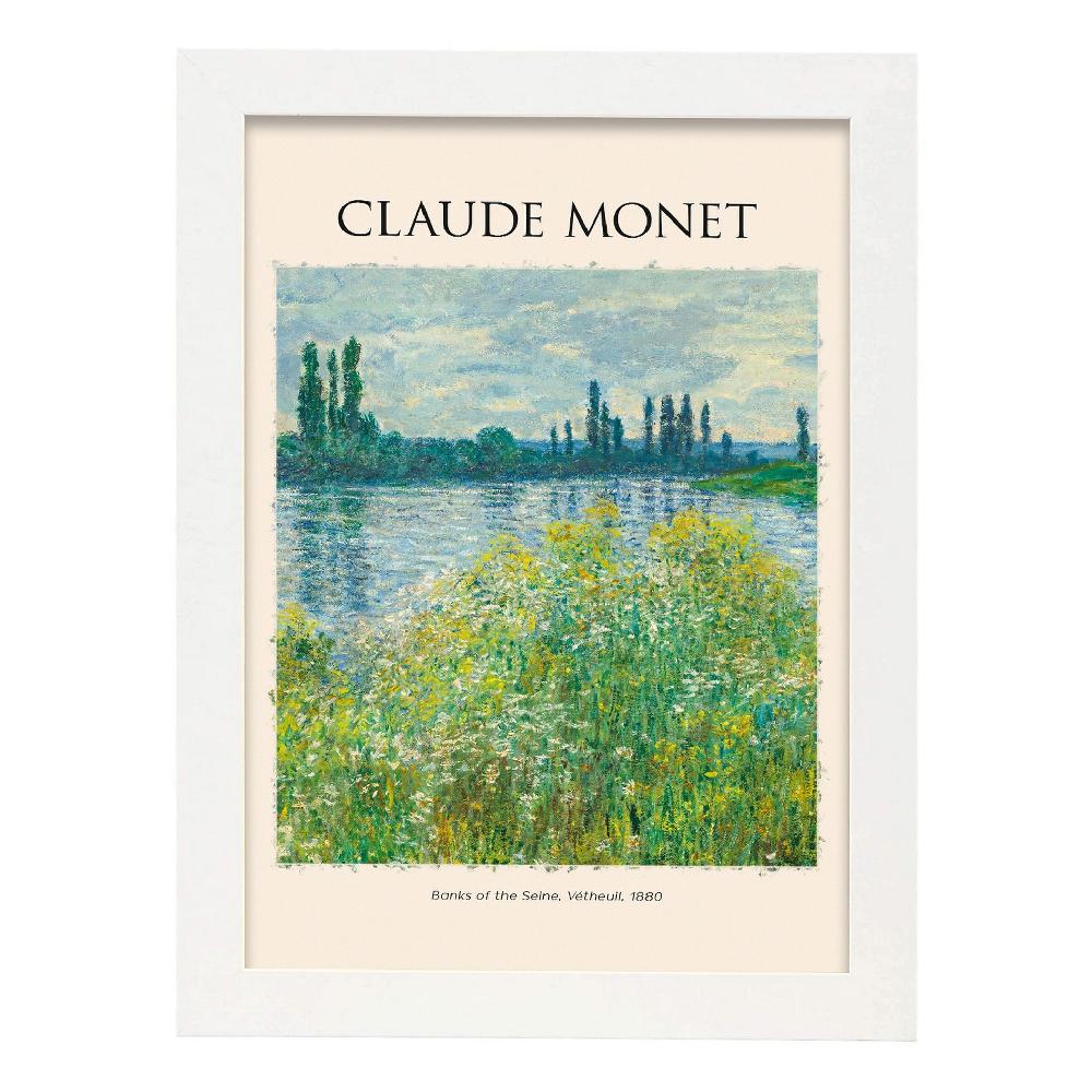 Nacnic Lámina De Bancos Del Sena Inspirada En Claude Monet