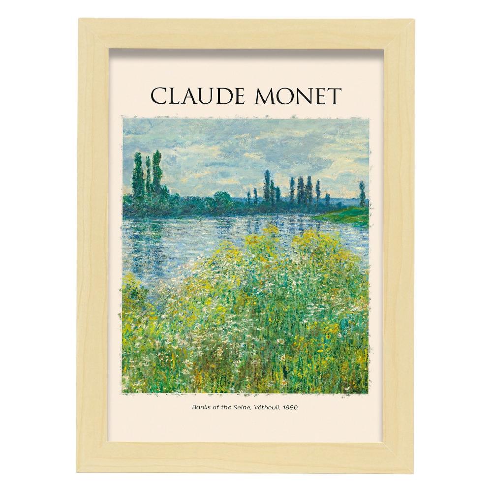 Nacnic Lámina De Bancos Del Sena Inspirada En Claude Monet