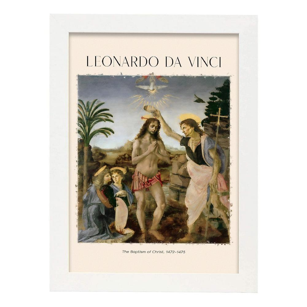 Nacnic Lámina De Bautismo De Cristo Inspirada En Leonardo Da Vinci