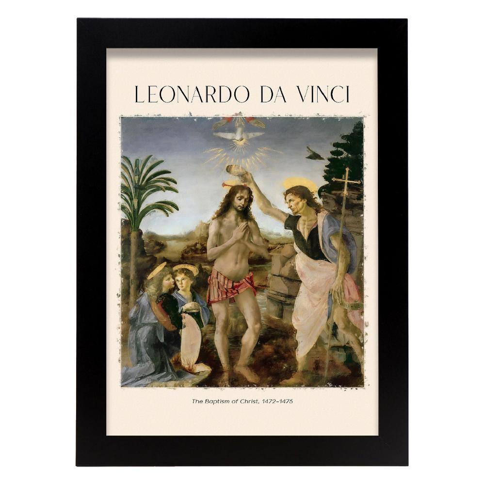 Nacnic Lámina De Bautismo De Cristo Inspirada En Leonardo Da Vinci