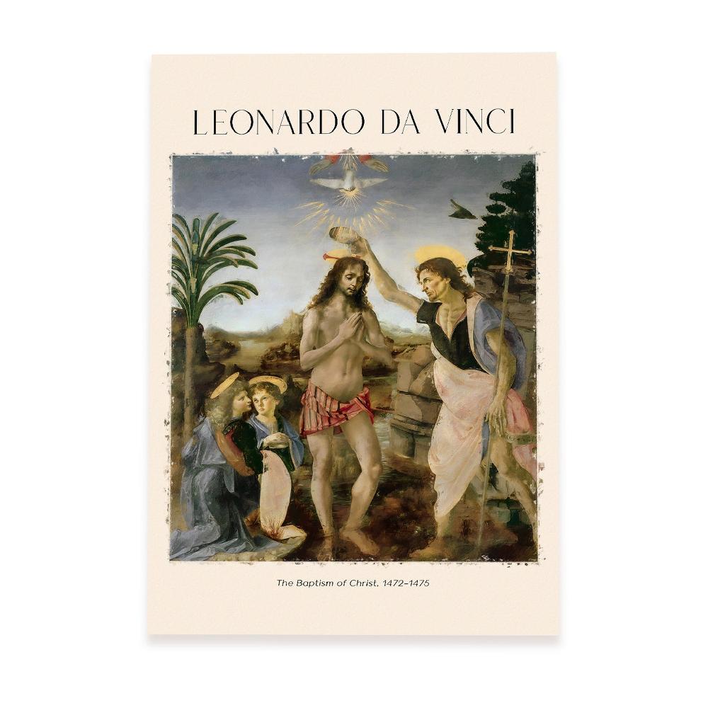 Nacnic Lámina De Bautismo De Cristo Inspirada En Leonardo Da Vinci